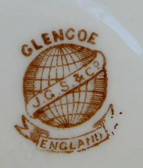 Antique Hand Painted Trio by J.Goodwin & Stoddard & Co Glencoe Pattern