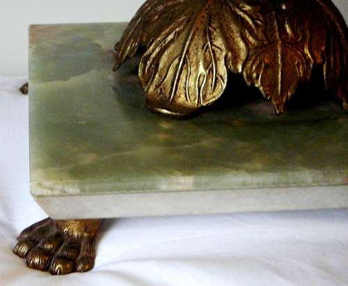 Vintage Brass and Onyx Standing Lamp