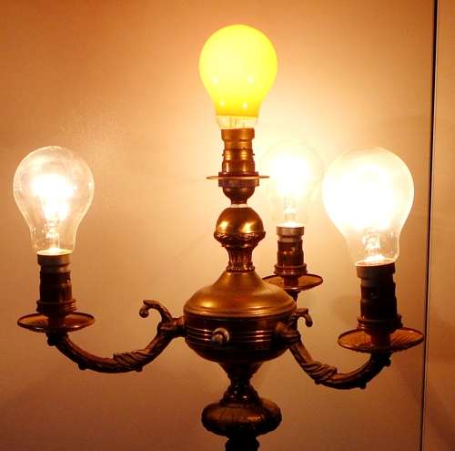 Vintage Brass and Onyx Standing Lamp