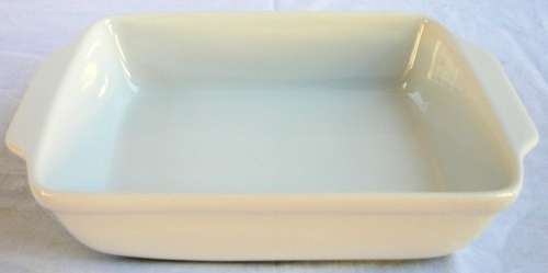 Oblong White Casserole Dish