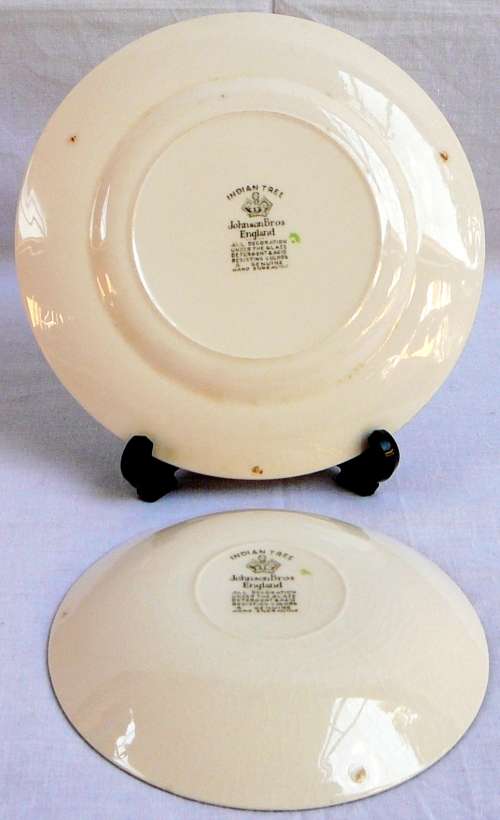Vintage Johnson Bros Tea Trios - Indian Tree Pattern
