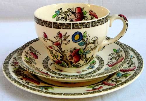 Vintage Johnson Bros Tea Trios - Indian Tree Pattern