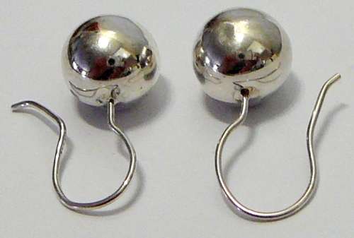 Sterling Silver  Earrings with Balls