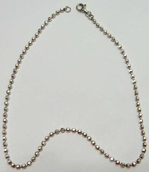 Sterling Silver Necklace Chain made of Octagonal Shaped Balls