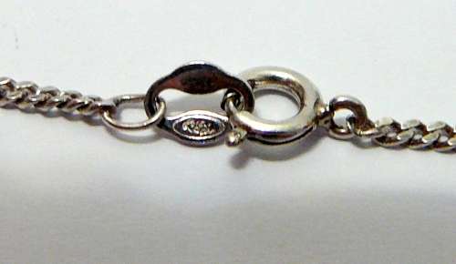 Vintage Sterling Silver Bar Pendant on Silver Chain