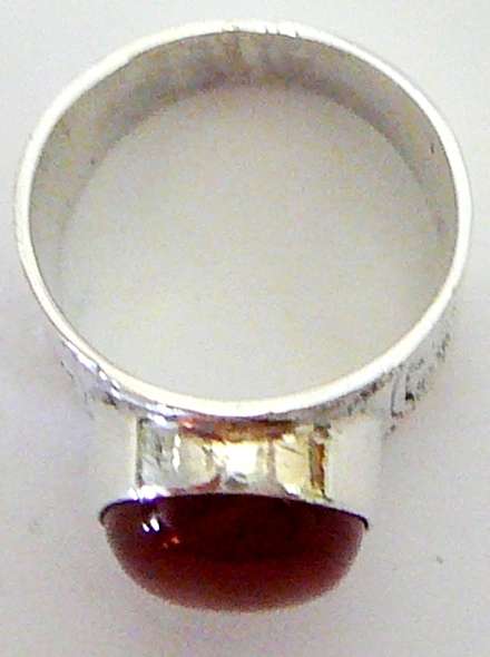 Silver Ring set with a Brown Agate