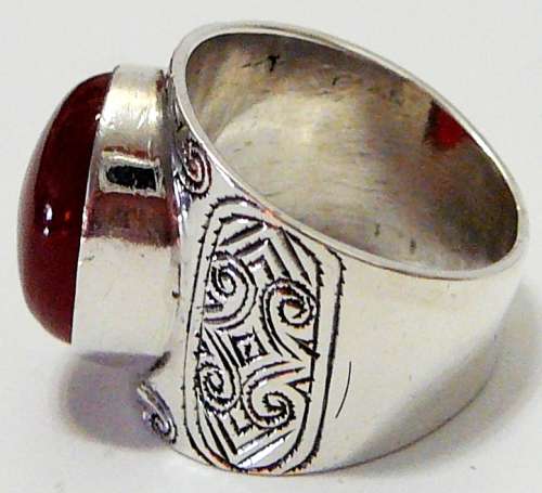 Silver Ring set with a Brown Agate