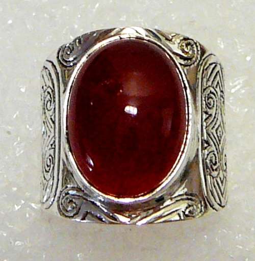 Silver Ring set with a Brown Agate