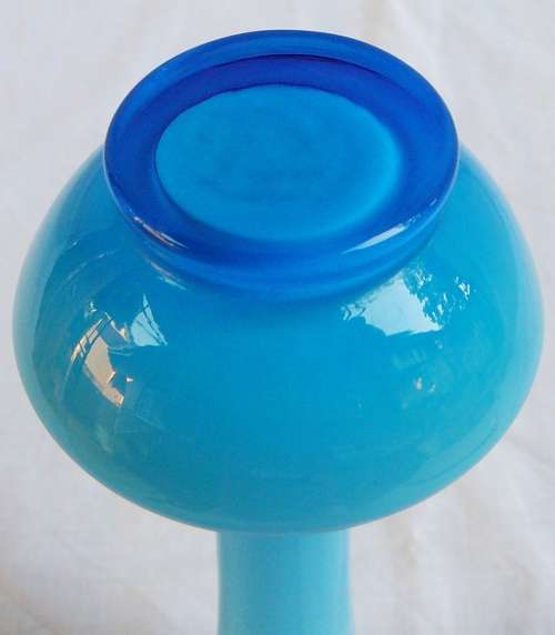 A Blue Glass Bud Vase