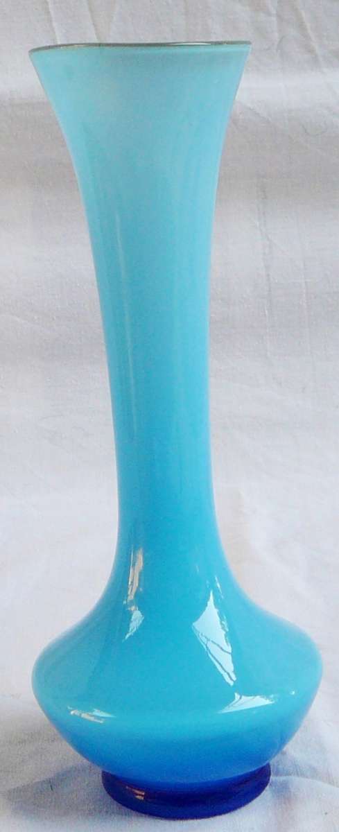 A Blue Glass Bud Vase