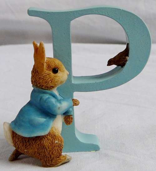 Peter Rabbit Running -  Alphabet Figurine 'P'