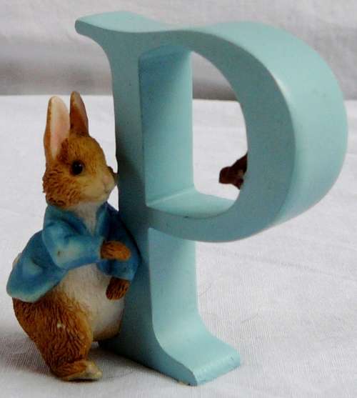 Peter Rabbit Running -  Alphabet Figurine 'P'