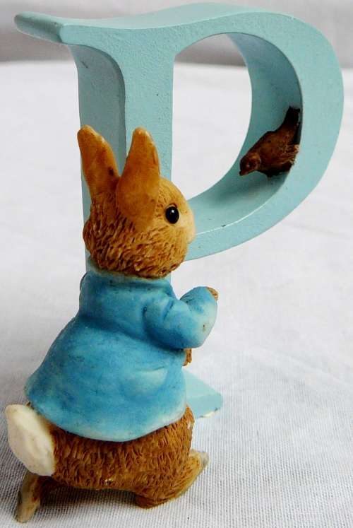 Peter Rabbit Running -  Alphabet Figurine 'P'