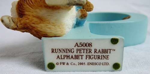 Peter Rabbit Running -  Alphabet Figurine 'P'