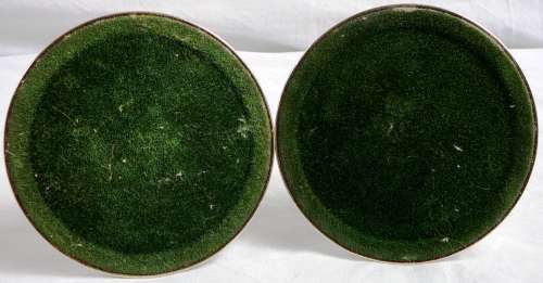 A Pair of Silver Plated Candle Holders by IANTHE