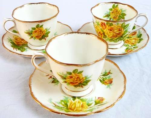 A Vintage Royal Albert Cup and Saucer Duo 'Tea Rose'