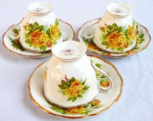 A Vintage Royal Albert Cup and Saucer Duo 'Tea Rose'