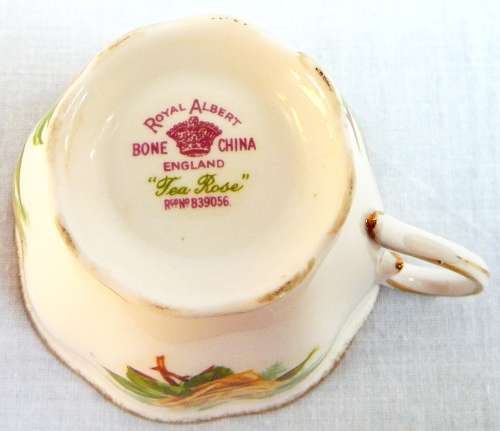 A Vintage Royal Albert Cup and Saucer Duo 'Tea Rose'