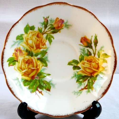 A Vintage Royal Albert Cup and Saucer Duo 'Tea Rose'