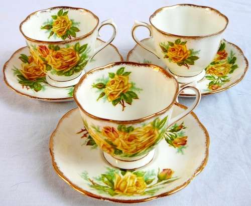 A Vintage Royal Albert Cup and Saucer Duo 'Tea Rose'