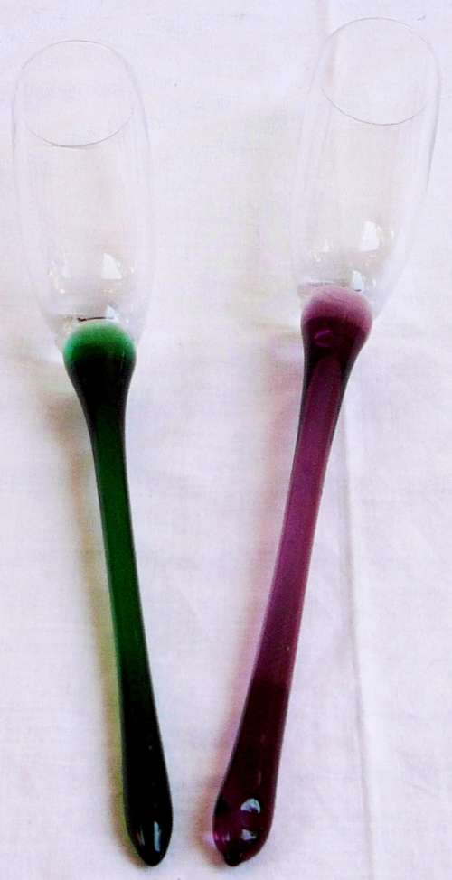 A Pair of Baseless Champagne Flutes