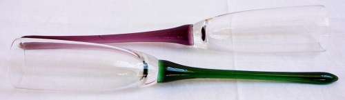 A Pair of Baseless Champagne Flutes