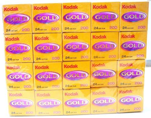 A Pack of 20 Kodak Gold 35 mm Colour Film 24 Exposures