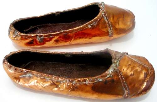 A Pair of Coppered Ballet Shoes