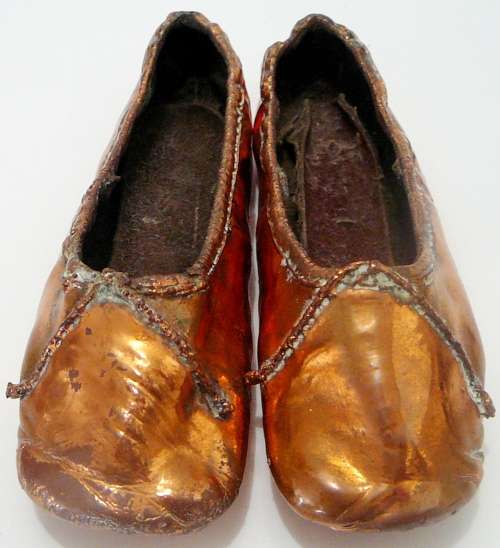 A Pair of Coppered Ballet Shoes