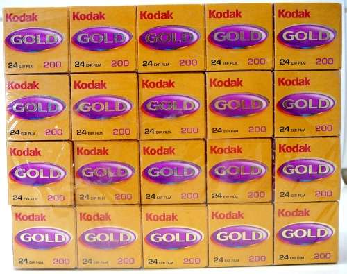 A Pack of 20 Kodak Gold 35 mm Colour Film 24 Exposures