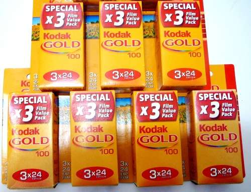 10 Packs of 3 Kodak Gold 35 mm Colour Film 24 Exposures