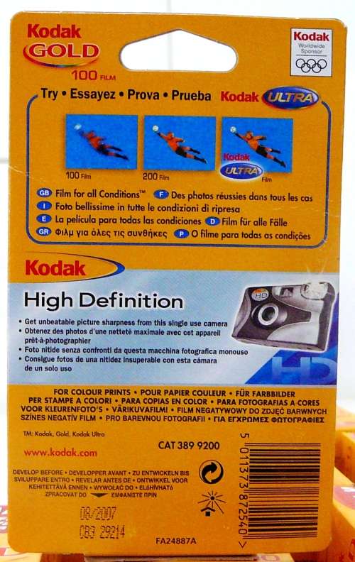 10 Packs of 3 Kodak Gold 35 mm Colour Film 24 Exposures