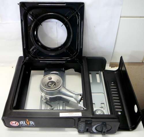 Unused Alva Single Gas Burner in Carry Case