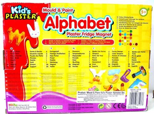 UNUSED Kids Plaster Mould & Paint - Alphabet Fridge Magnets