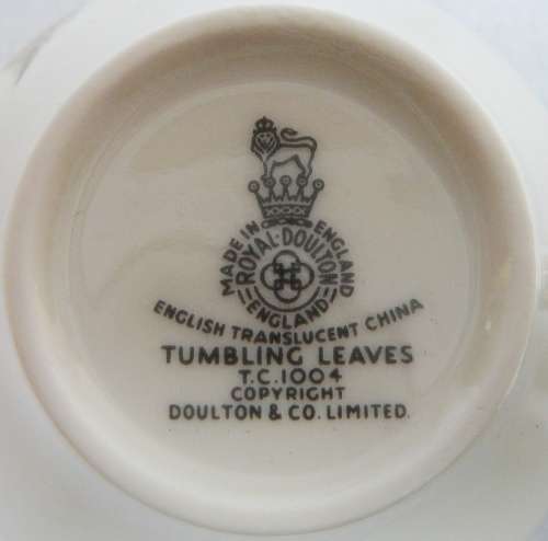 A Very Pretty Royal Doulton Trio - Tumbling Leaves TC 1004