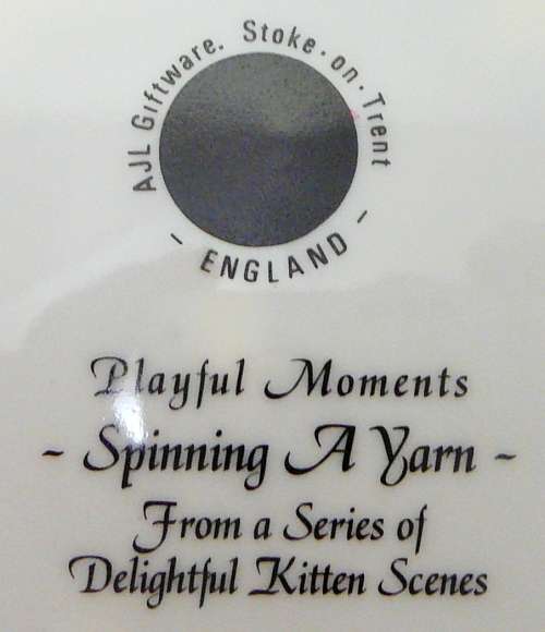 'Spinning a Yarn' A Collectors Plate from the Delightful Kitten Scenes.