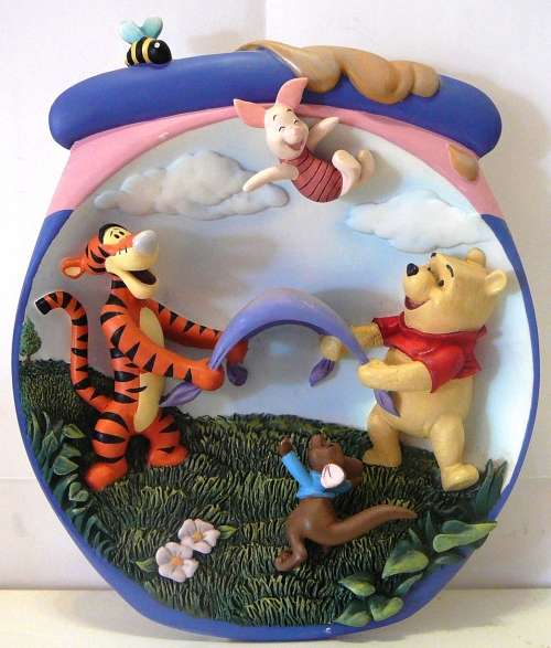 HIP HIP POOHRAY A Winnie the Pooh Hanging Plate