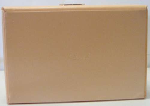 An Unused Salmon Pink Genuine Leather  Large Travel Jewellery Case from Leathersmith of London