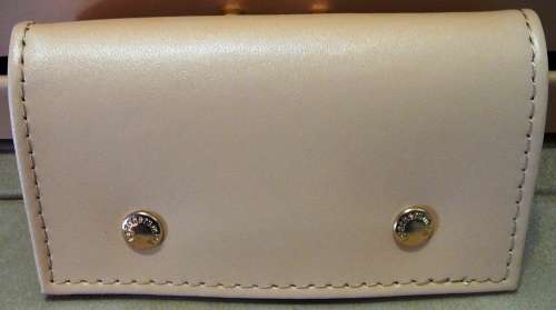 An Unused Salmon Pink Genuine Leather  Large Travel Jewellery Case from Leathersmith of London