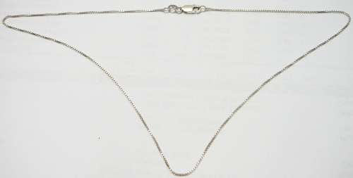 A Dainty Thin Sterling Silver Necklace Chain - Italy