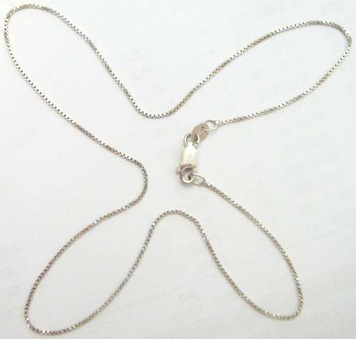 A Dainty Thin Sterling Silver Necklace Chain - Italy
