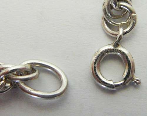 Elegant Twisted Sterling Silver Ladies Necklace Chain