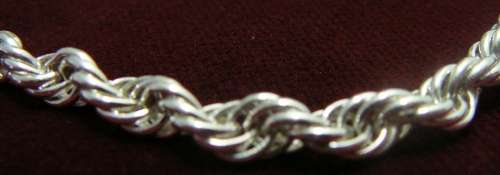 Elegant Twisted Sterling Silver Ladies Necklace Chain