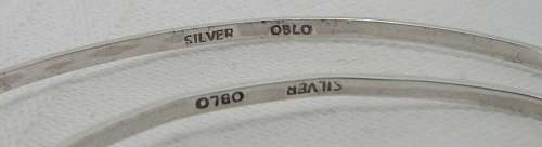 2 Patterned  Sterling Silver Bangles