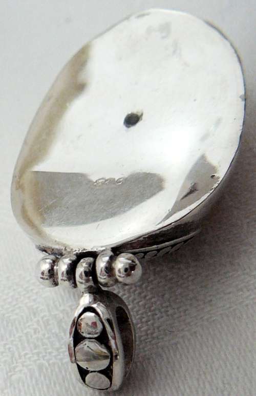 An Unusual Oval Sterling Silver Pendant