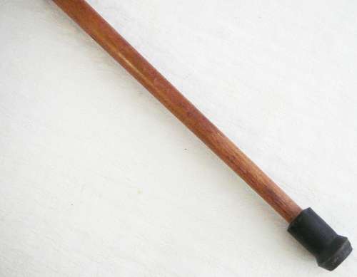 A Solid Brass Handled Home Made Walking Stick
