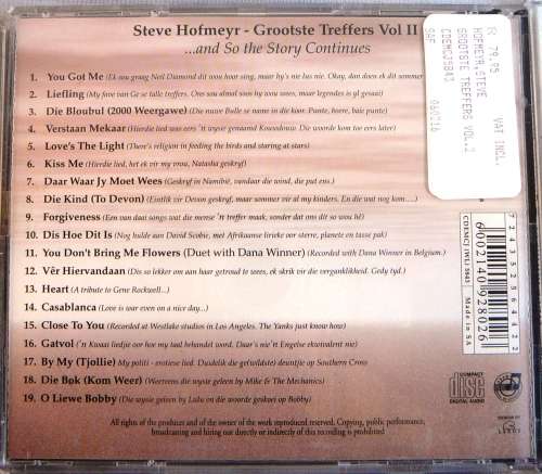 9 Assorted Steve Hofmeyr CD's