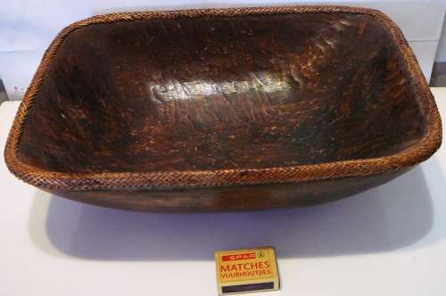 A Hand Carved Wooden Fruit Bowl