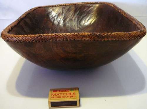 A Hand Carved Wooden Fruit Bowl