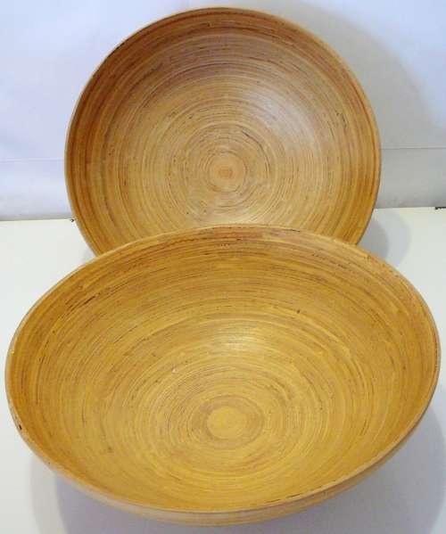 A Pair of Unused Bamboo Bowls